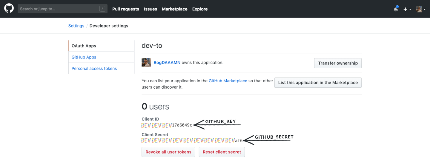 Add api keys to .env file