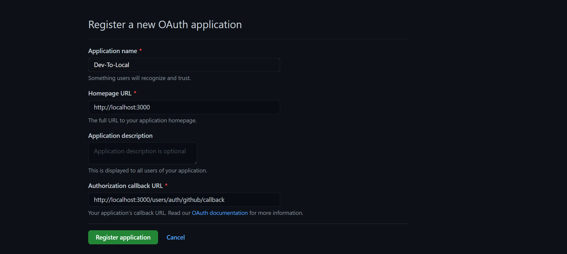 Fill in form