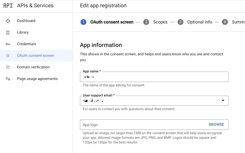 Editing App Registration