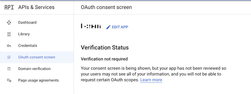 Consent Screen