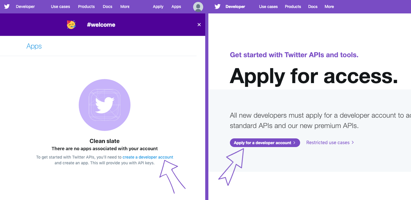 Apply for developer account