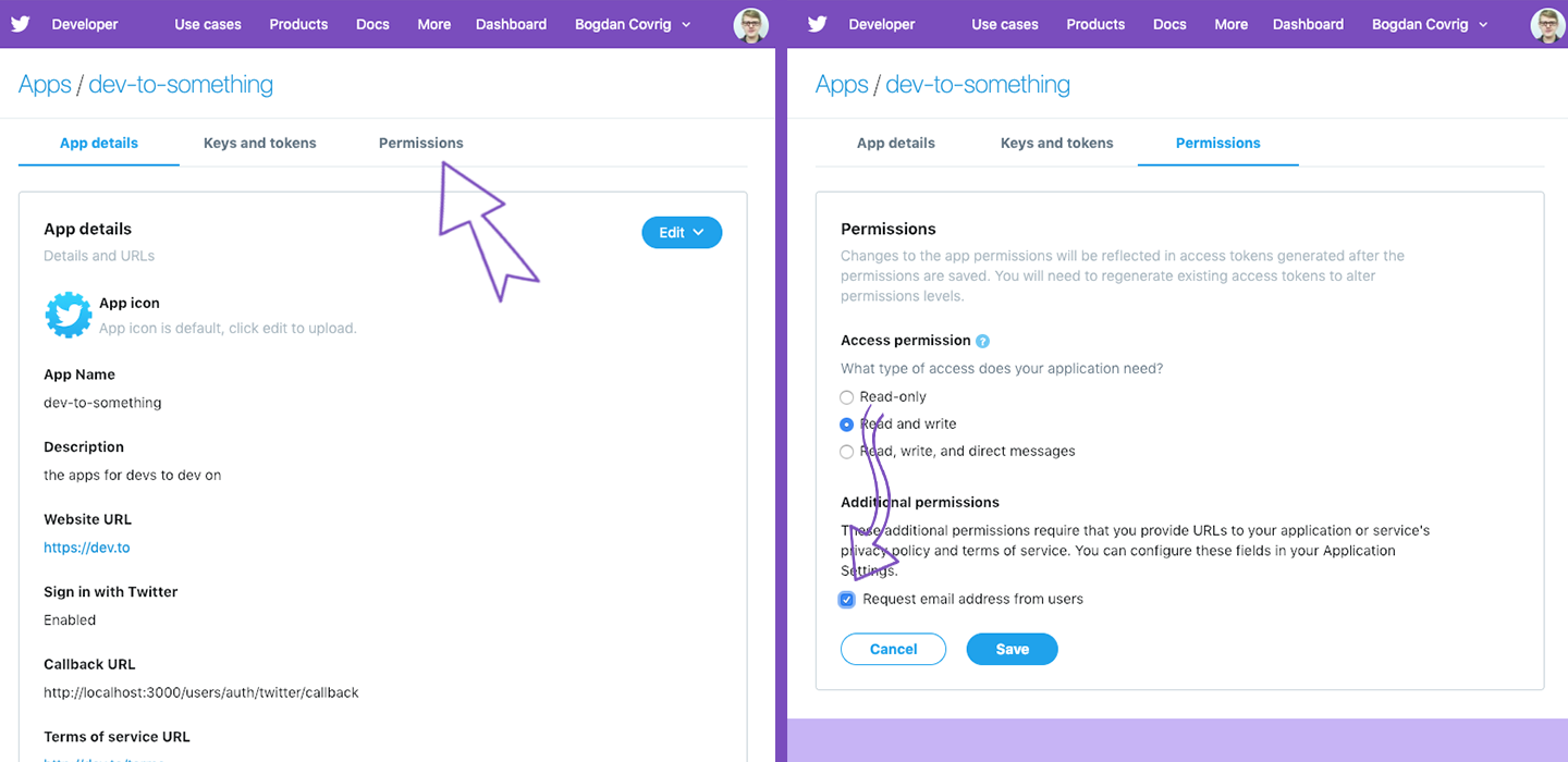 check Request email addresses from users